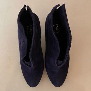 Navy Suede Ankle Boots 